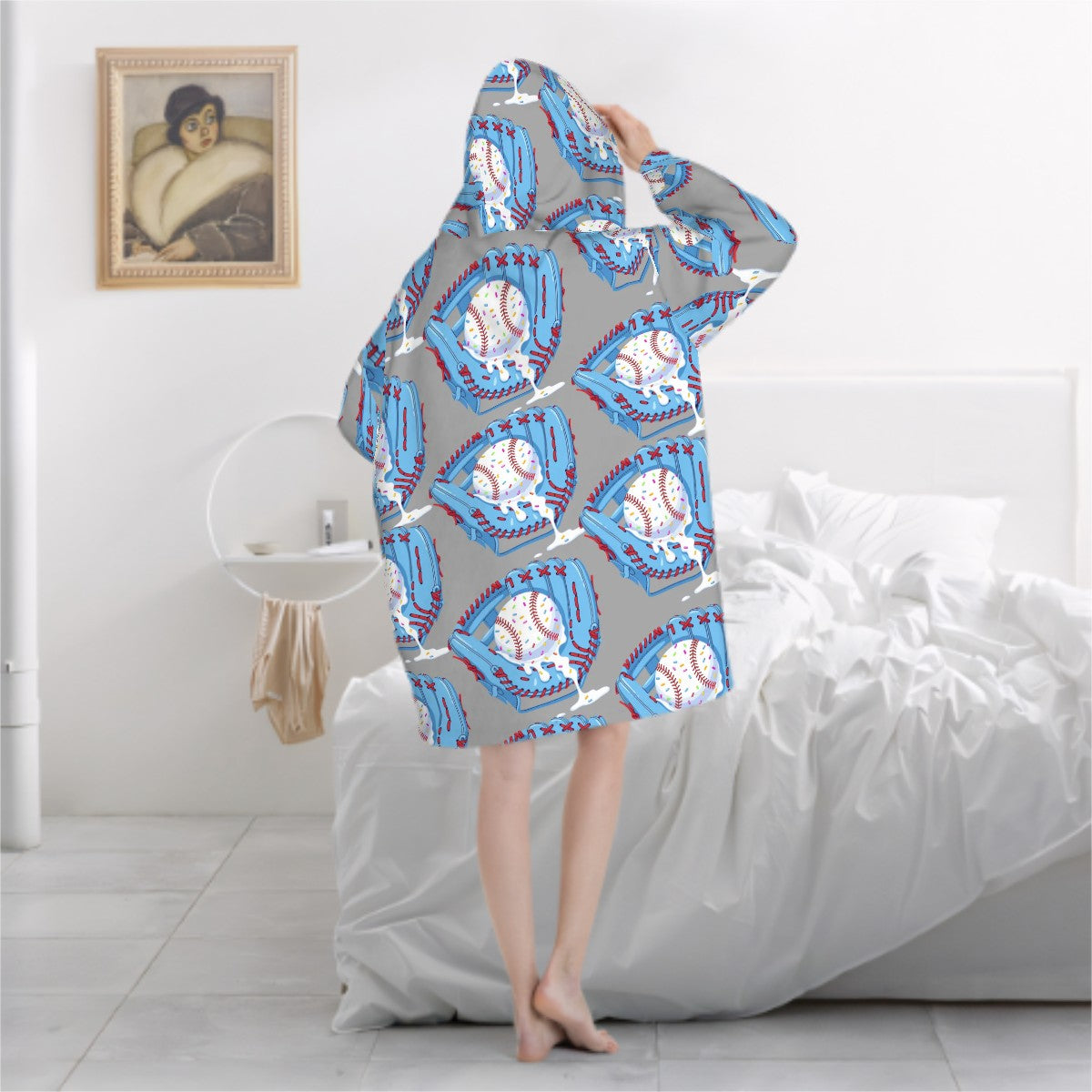 Adult Blanket Sweatshirt - Sprinkles Ice Cream Drip Grey