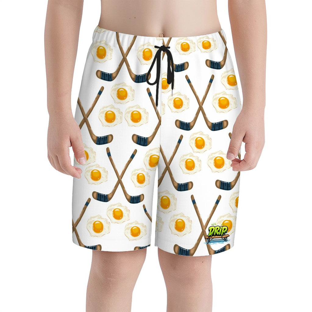 Youth Swim Shorts - Sunnyside Snipes White