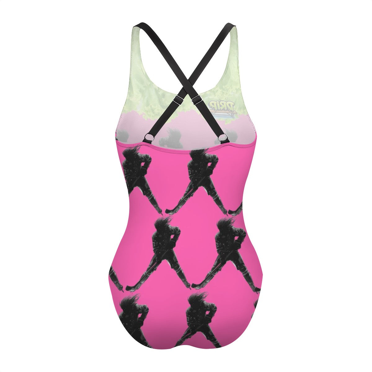Cross-Back One Piece Swimsuit Women - Lettuce Hockey Hair Flo