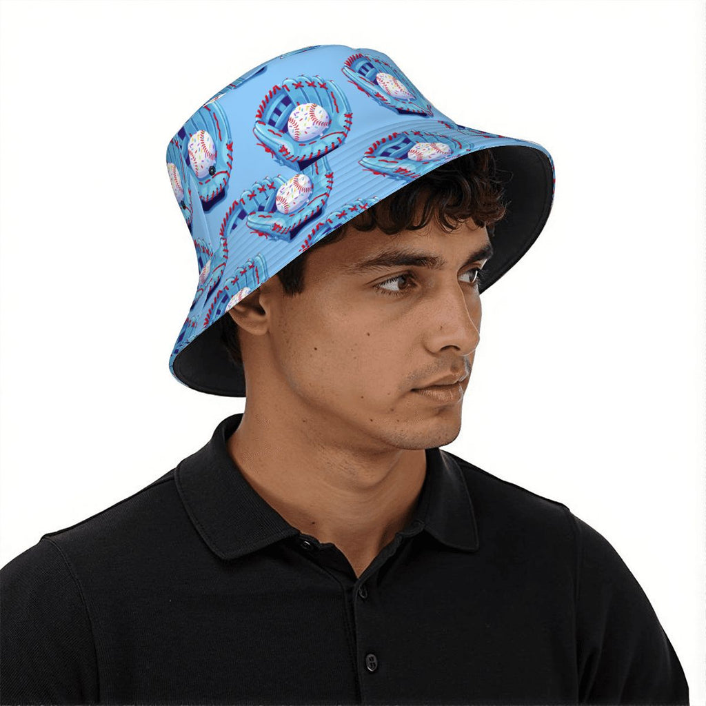 Drip Bucket Hat - Baseball Sprinkles Drip Blue