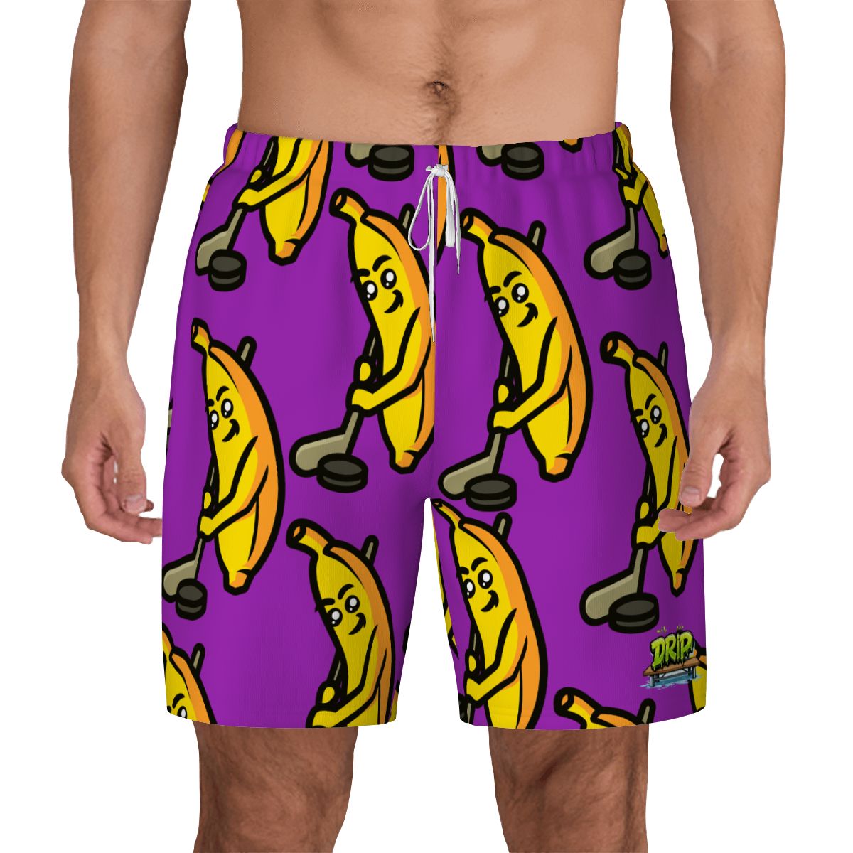W2W Pro Mesh Hybrid Shorts - Bananas for Hockey Purple