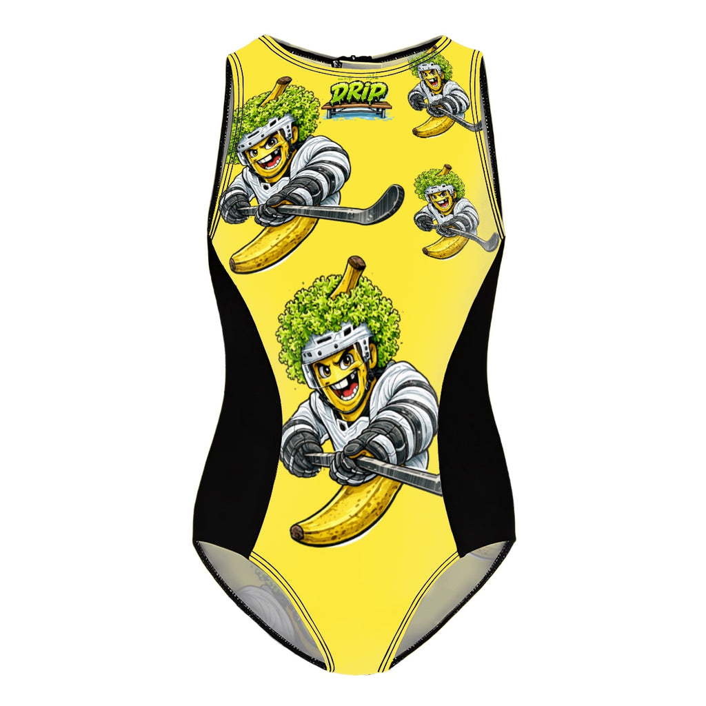 Girls One Piece Swimsuit - Banana Lettuce Flow