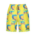 Men/Teen Swim Shorts - Lacrosse Helmet Sticks Yellow
