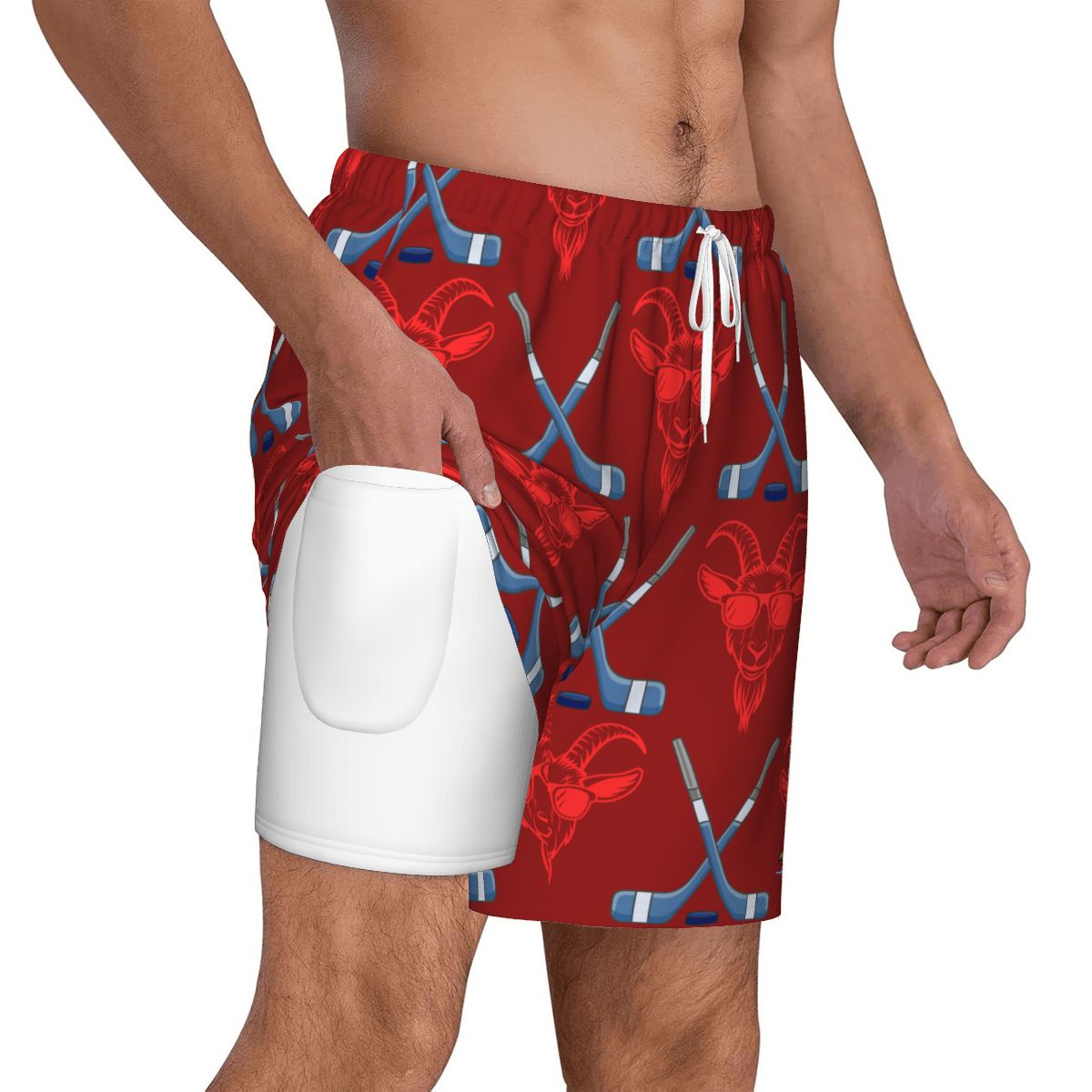 W2W Pro Mesh Hybrid Shorts - Goated Hockey Classic Red