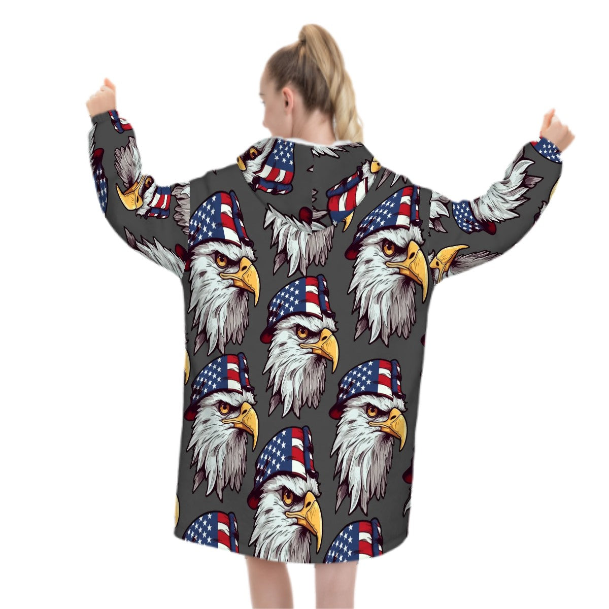 Adult Blanket Sweatshirt - Eagles Fly Charcoal