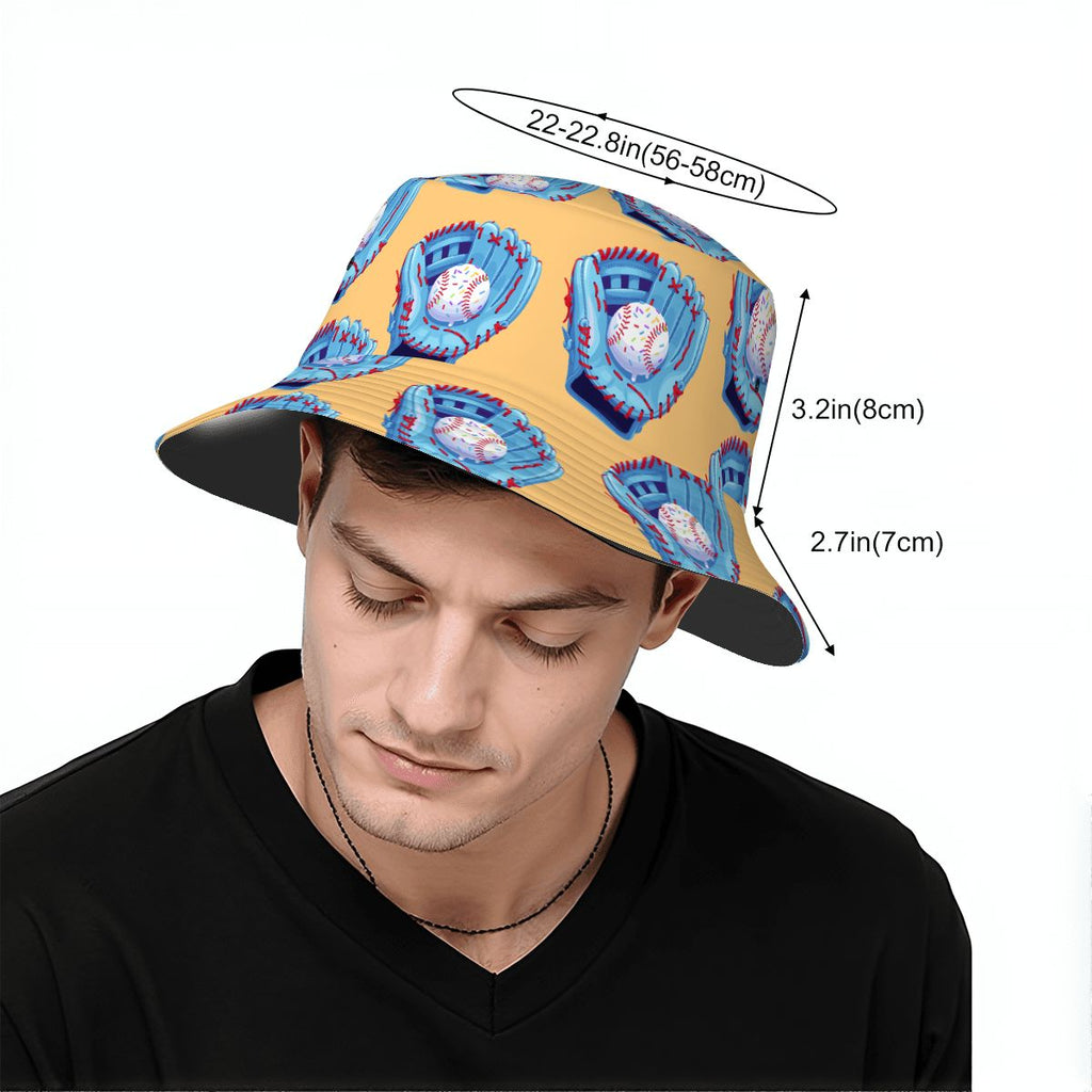 Drip Bucket Hat - Baseball Sprinkles Drip Sherbert Orange